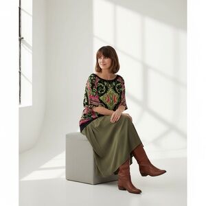 Joseph Ribkoff Bright Pattern Top Size 6